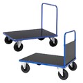 Kongamek Plattformwagen blau, 900mm hoch, Schiebegriff offen/geschlossen, Gummi