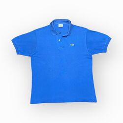 90s Lacoste Poloshirt Baumwolle Blau M