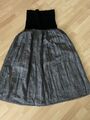 st emile kleid, schulterfrei, wunderschön, edel, schwarz-silber/grau Gr. 40