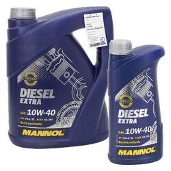 6 LITER MOTORÖL MANNOL SAE 15W-40 DIESEL passend für VW 505 00/501 01 MB 229.1