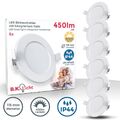 6x LED Bad Einbauspots Strahler Einbauleuchte ultraflach Deckenspots IP44 115mm