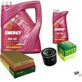 MANN Inspektionspaket 6 L MANNOL Energy 5W-30 für KIA Rio Kombi 1.5 16V 1.3