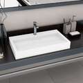 vidaXL Waschbecken Mineralguss Marmorguss Aufsatzwaschbecken Waschtisch Design D