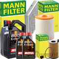 MANN INSPEKTIONSPAKET+MOTUL 5W-30 MOTORÖL passend für AUDI A6 C7 A7 4G 3.0 TDI