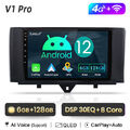 Für Smart Fortwo 451 2005-2010 Android 12 Autoradio 6+128GB GPS Navi CarPlay SWC