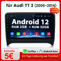 Für Audi TT MK2 8J 2006-2014 9"Android12 Autoradio Carplay GPS 2+32GB RDS BT DAB