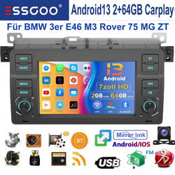 KAM+ Carplay Autoradio GPS Navi Android13 2+64GB Für BMW E46 3er 318 320 325 M3