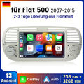 Apple Carplay für Fiat 500 2007-15 Autoradio Stereo Android 13.0 GPS WIFI RDS BT