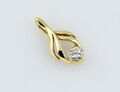 Anhänger Diamant 585/000 14 K Gelbgold 1 Brillant 0,25 ct