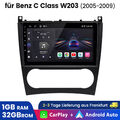 9''Autoradio GPS DAB+ Carplay 1+32G Für Mercedes Benz C-Klasse W203 CLK WIFI BT