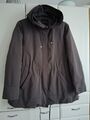 Massimo Dutti Damen Jacke Parka mit Kapuze und Steppfutter in Anthrazit Gr. XL