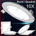 10x LED Panel Einbau Einbaustrahler Deckenleuchte Leuchte eckig rund spot flach