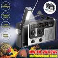 Solar Radio Kurbelradio FM AM Wiederaufladbare Dynamo Radio Notfall LED Lampe DE