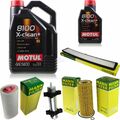 MANN-FILTER Inspektionspaket 6L Motul 5W-30 8100 X-clean+ für BMW 3er Touring