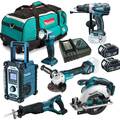 Makita DHP458Z Schlag-Bohrschrauber 18V Li-ION Akku Combo Kit Werkzeug Set