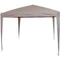 Starter Pavillon 300cm x 300cm, taupe Gestell aus Stahl, grau