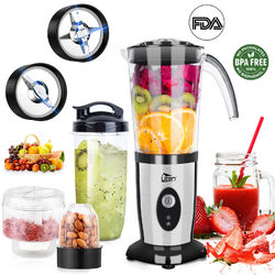 5 in 1 Standmixer Mixer Smoothie Maker Multifunktion Crusher edelstahl Blender✅Das als Entsafte, Fleisch Zerkleinerer und Ice Crusher