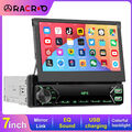 7" 1DIN Flip Autoradio Touchscreen Bildschirm MP5 Player Radio Bluetooth USB SD