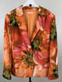 BASLER Damen Gr. 44 Blazer Jacke orange grün Blumen Jacket Herbst Frühjahr 809