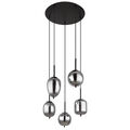 Pendellampe Hängelampe Esstischlampe 5 flammig Rauchglas Wohnzimmerlampe H 150cm