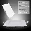 12x12W LED Panel Einbaustrahler Deckenleuchte Spot Flach ultraslim Kaltweiß 230V