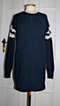 HOLISTER California Strickpullover Kleid Wollkleid Dunkelblau Weich Gr:S