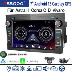 Für Opel Corsa C D Zafira B Vectra 32G GPS Autoradio Carplay Android 13 DVR +Kam