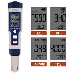 Digital PH Wert+TDS-EC Wasser Messgerät Tester Meter Aquarium Pool Prüfer PH0~14