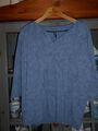 Shirt Blusenshirt Multiblu blau gemustert Gr.44