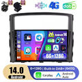 6G+128G Android 14 Autoradio GPS Navi CarPlay Für Mitsubishi Pajero 2006-16 DAB+