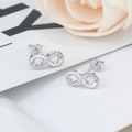 Damen Ohrringe Unendlichkeit - Zirkonia Ohrstecker Infinity 925 Silber Schmuck