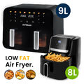 SUPELREX XXL Heißluftfritteuse Airfryer Heißluft Fritteus Heissluft Grill 8-9L