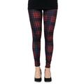 cosey - bedruckte bunte Leggins Leggings (Größe 34 - 44) - Design Gitter rot