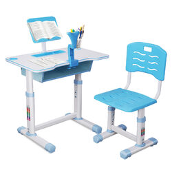 Kinderschreibtisch höhenverstellbar Jugendschreibtisch Schreibtisch mit Stuhl