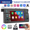 Für BMW E46 3er 318 320 M3 Carplay Android 13 Autoradio GPS Navi DAB+ KAM 2+64GB