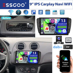 DAB+ 4+64G Autoradio Für Seat Ibiza IV 6J 09-13 Android 13 Carplay GPS Navi RDS