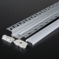 2m LED Aluminium Profil Unterputz Leiste Rigips Trockenbau Gewebe für LED-Strip