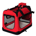 B-Ware: lionto Hundetransportbox Hundetasche Hundebox faltbar XXL Rot