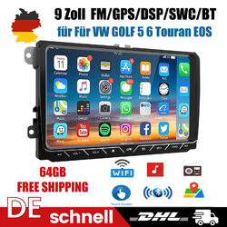 CarPlay Autoradio Android 13 DSP+ GPS Navi BT SWC Für VW Golf 5 6 Tiguan Passat