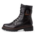 Tamaris Stiefelette 1-25221-43 003 black schwarz Leder Schnürboot mit Touch-it