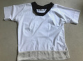 Lanvin T Shirt  - weiß - creme - schwarz - Stickerei - Gr  44 / XL - Chic !