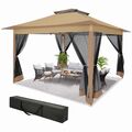 Falt Pavillon 3x3/3,6x3,6/3x4,5m Gartenzelt Pop Up Pavilon Wasserdicht Partyzelt