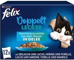 FELIX So gut wie es aussieht Doppelt Lecker in Gelee, Fisch. 6x12x85g=72 Beutel