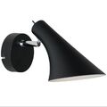 Leselampe Wand Wandlampe mit Schalter Leuchte f. Steckdose schwarz skandinavisch