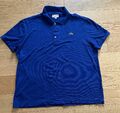 Lacoste Poloshirt Herren Polohemd Shirt Polokragen Gr. XL Blau Top Zustand 001