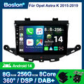 Für Opel Astra K 2015-2019 Android 14 Car Autoradio Stereo Carplay DSP SWC 256GB