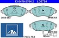 Ate 13.0470-2764.2 Bremsbelagsatz für Scheibenbremse Bremsbelagsatz 