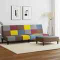 Schlafsofa 2-Sitzer Sofa Schlafcouch Tagesbett Gästebett Sofabett Stoff vidaXL