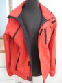 Outdoorjacke Sportjacke mit Kaputze rot Gr. M gefüttert mit Fleece