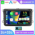 8" Android13 Autoradio 2+32G Carplay GPS Navi Wifi Kamera für VW GOLF 5 6 Passat